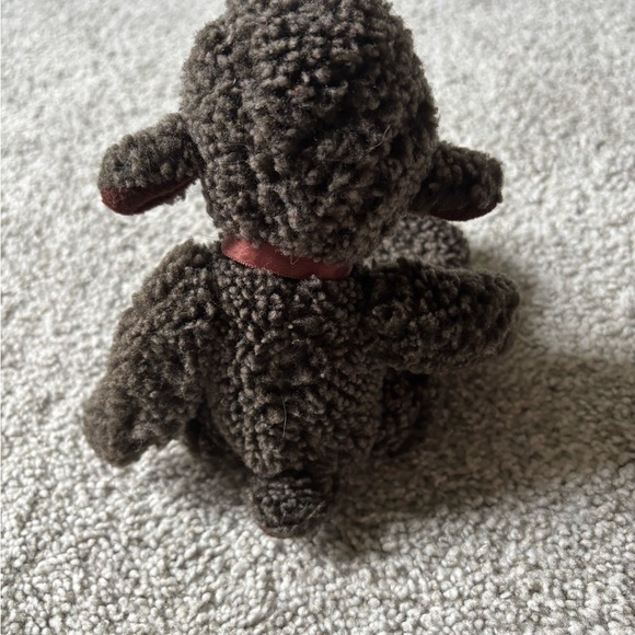 Russ Chocolate Brown Plush Lamb with Burgundy Bow - Picture 3 of 3